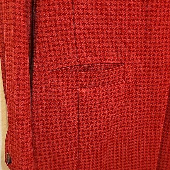 Cabi Red Houndstooth Celebration Jacket New York Preppy Style 3546 small - Picture 3 of 11